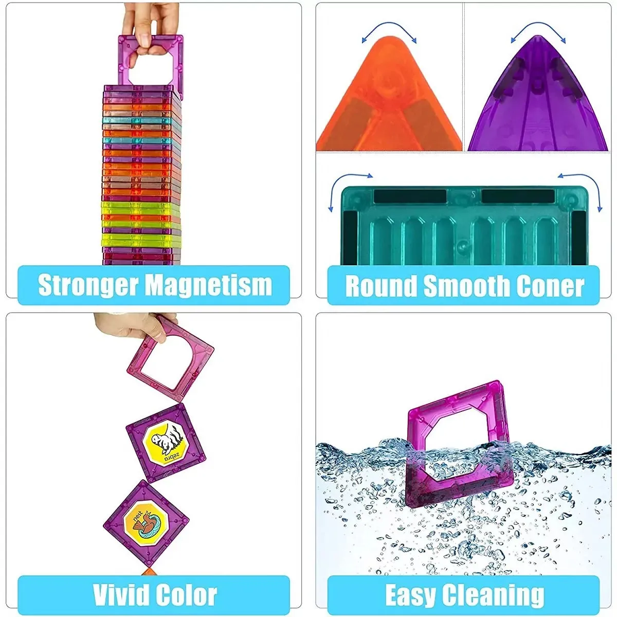 DIY Magnetic Construction Blocks - 77 pieces