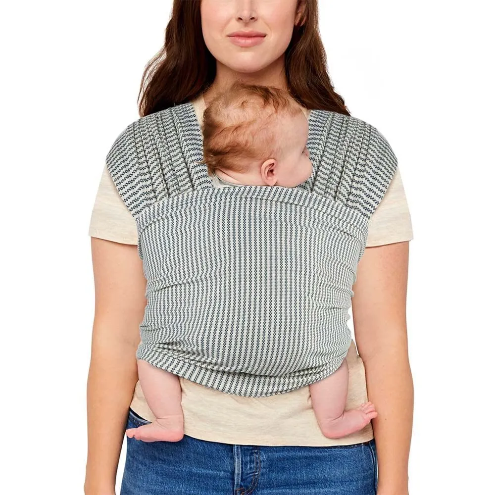 Ergobaby Aura Baby Wrap in Navy Gingham Stripe