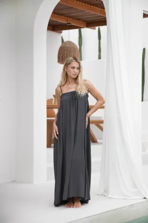 IN HARMONY MIDI DRESS - CHARCOAL