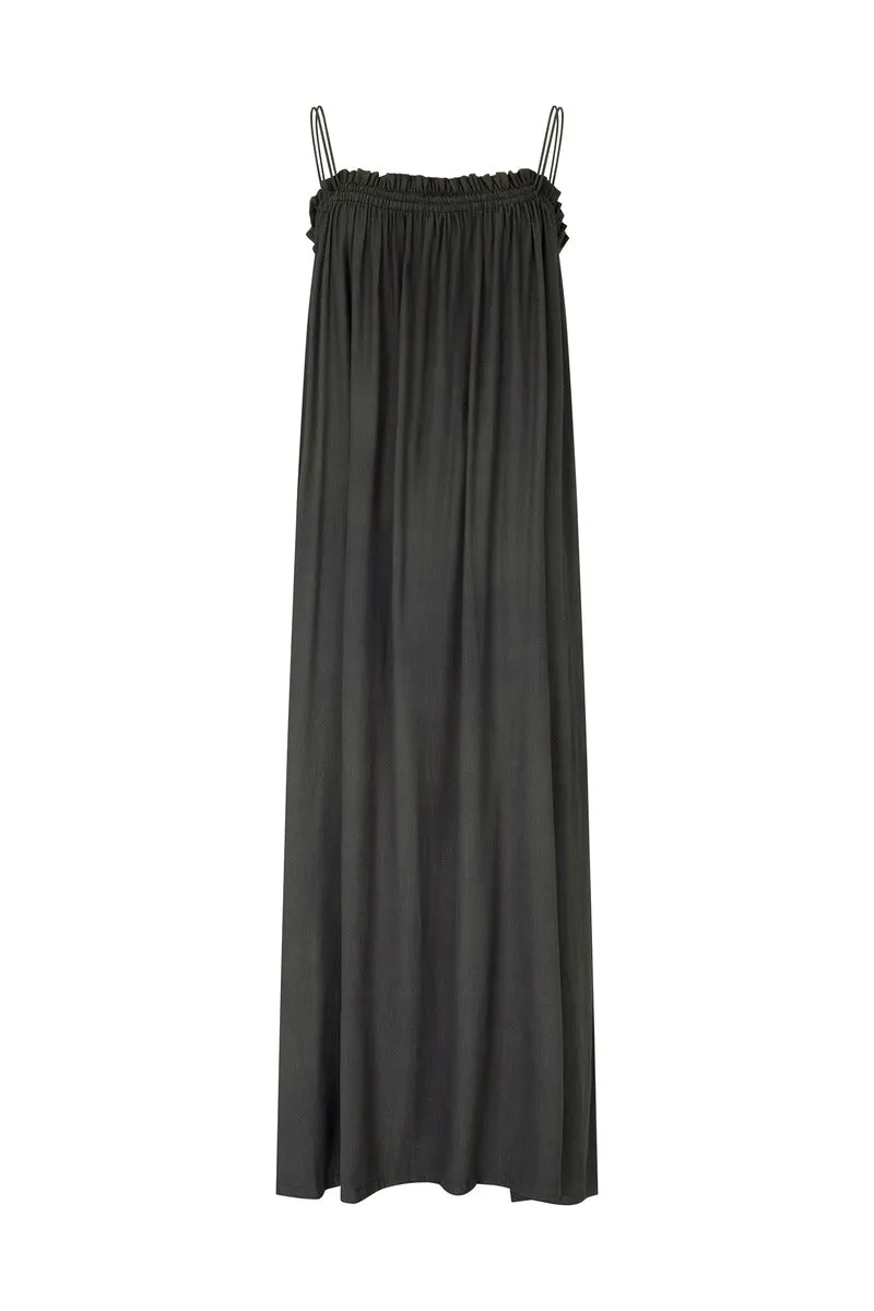 IN HARMONY MIDI DRESS - CHARCOAL
