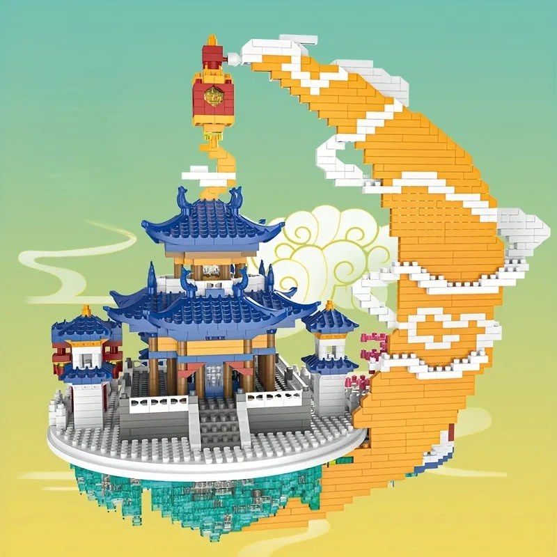 Interactive Educational Building Blocks for Kids Moon Palace Assembly Set