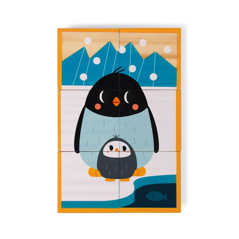 Janod Houten Blokpuzzel 6 dieren