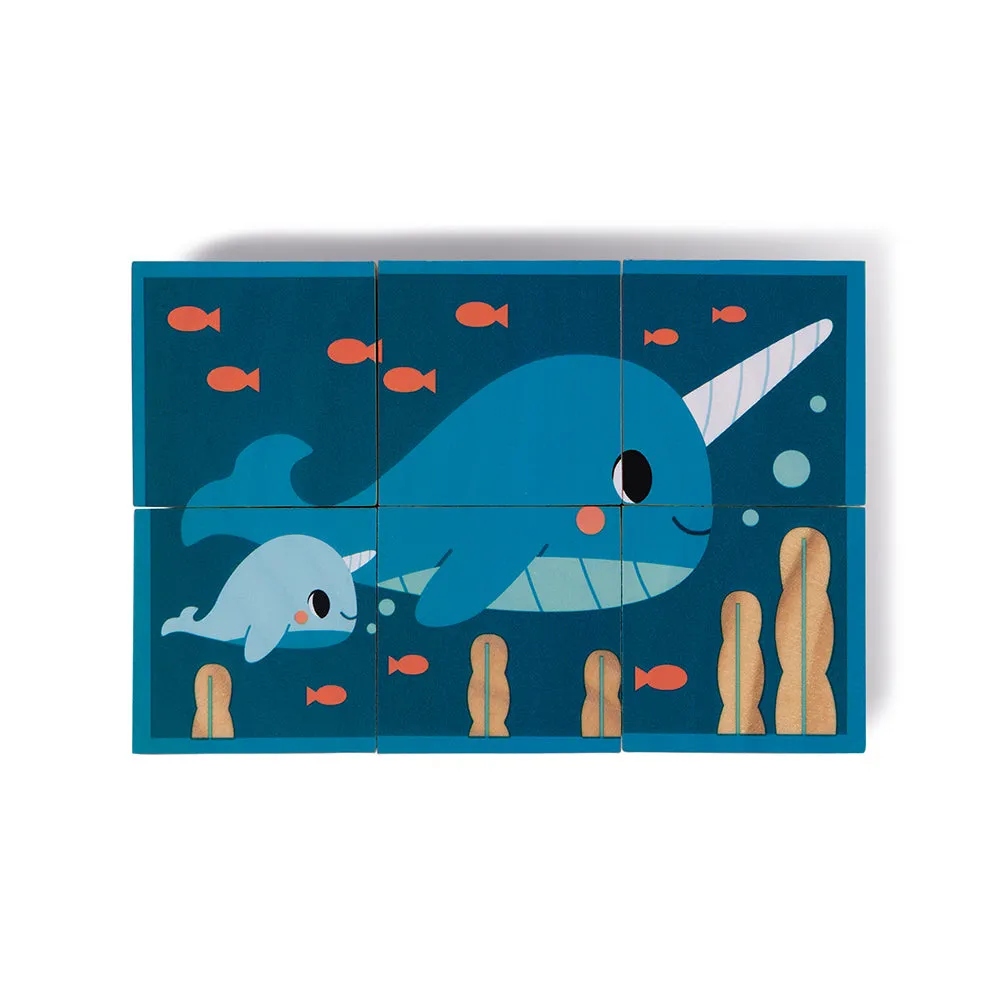 Janod Houten Blokpuzzel 6 dieren