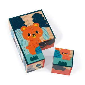 Janod Houten Blokpuzzel 6 dieren