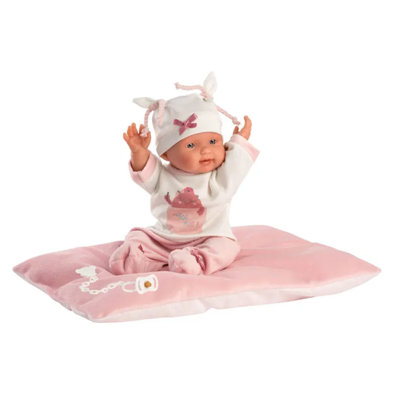 Llorens - Baby Girl Doll with Cushion, Clothing & Accessories: Bebita 26cm