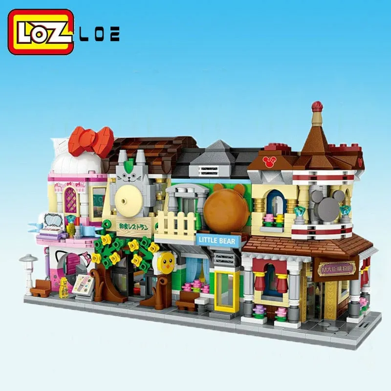 LOZ Building Blocks City View Scene Coffee Shop Retail Store Architectures model  Assembly Toy Christmas Gift for Children