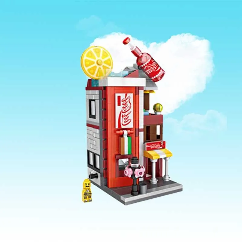 LOZ Building Blocks City View Scene Coffee Shop Retail Store Architectures model  Assembly Toy Christmas Gift for Children
