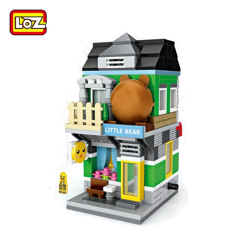 LOZ Building Blocks City View Scene Coffee Shop Retail Store Architectures model  Assembly Toy Christmas Gift for Children