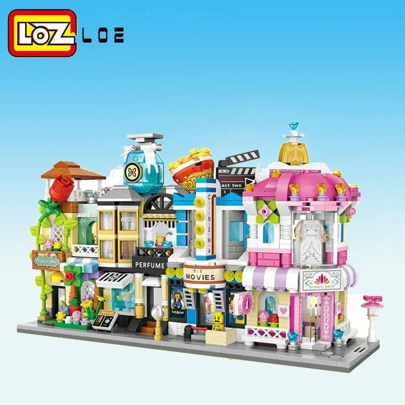 LOZ Building Blocks City View Scene Coffee Shop Retail Store Architectures model  Assembly Toy Christmas Gift for Children
