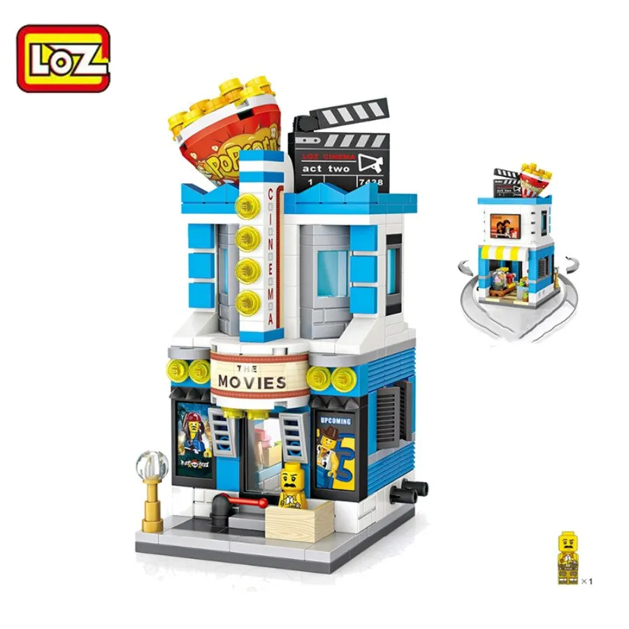 LOZ Building Blocks City View Scene Coffee Shop Retail Store Architectures model  Assembly Toy Christmas Gift for Children