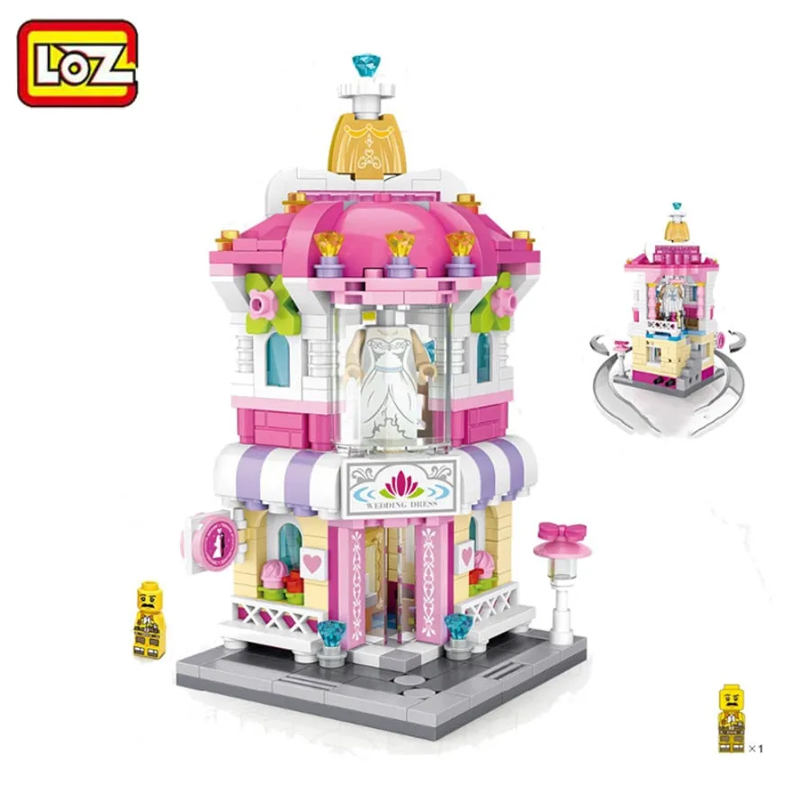 LOZ Building Blocks City View Scene Coffee Shop Retail Store Architectures model  Assembly Toy Christmas Gift for Children