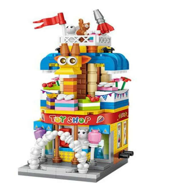 LOZ Building Blocks City View Scene Coffee Shop Retail Store Architectures model  Assembly Toy Christmas Gift for Children