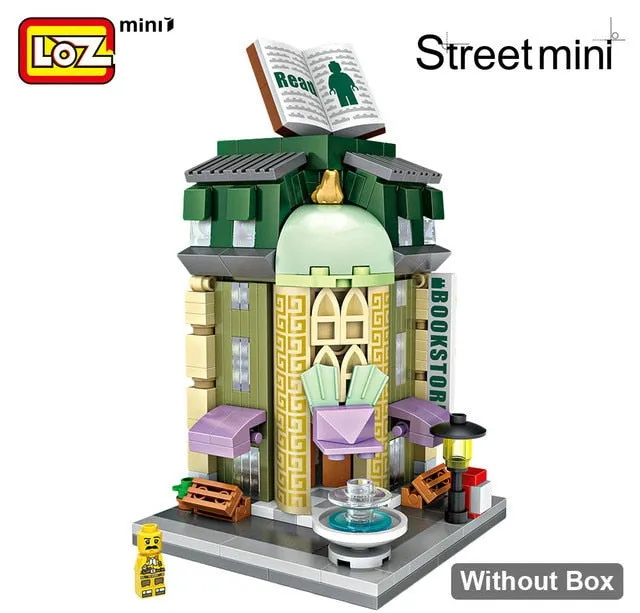 LOZ Building Blocks City View Scene Coffee Shop Retail Store Architectures model  Assembly Toy Christmas Gift for Children