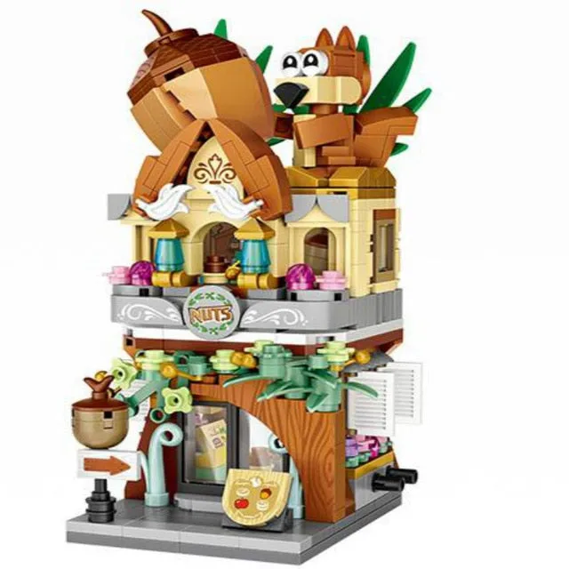 LOZ Building Blocks City View Scene Coffee Shop Retail Store Architectures model  Assembly Toy Christmas Gift for Children