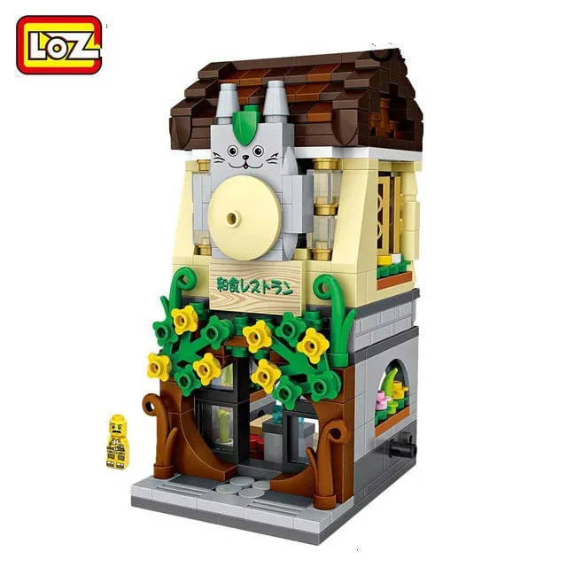 LOZ Building Blocks City View Scene Coffee Shop Retail Store Architectures model  Assembly Toy Christmas Gift for Children