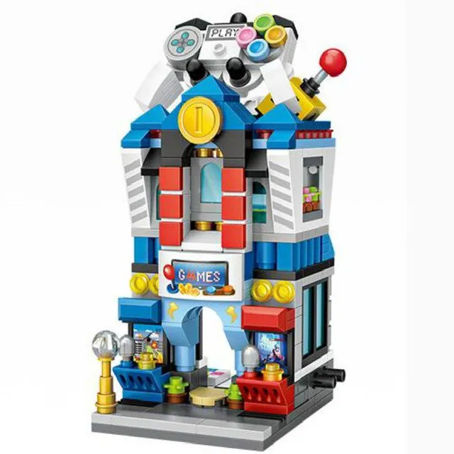 LOZ Building Blocks City View Scene Coffee Shop Retail Store Architectures model  Assembly Toy Christmas Gift for Children
