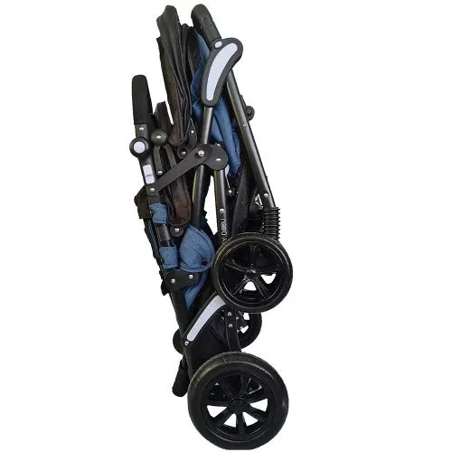 Lucky Baby City Dou™ Plus Twin Stroller - Denim  (1yr local warranty) 