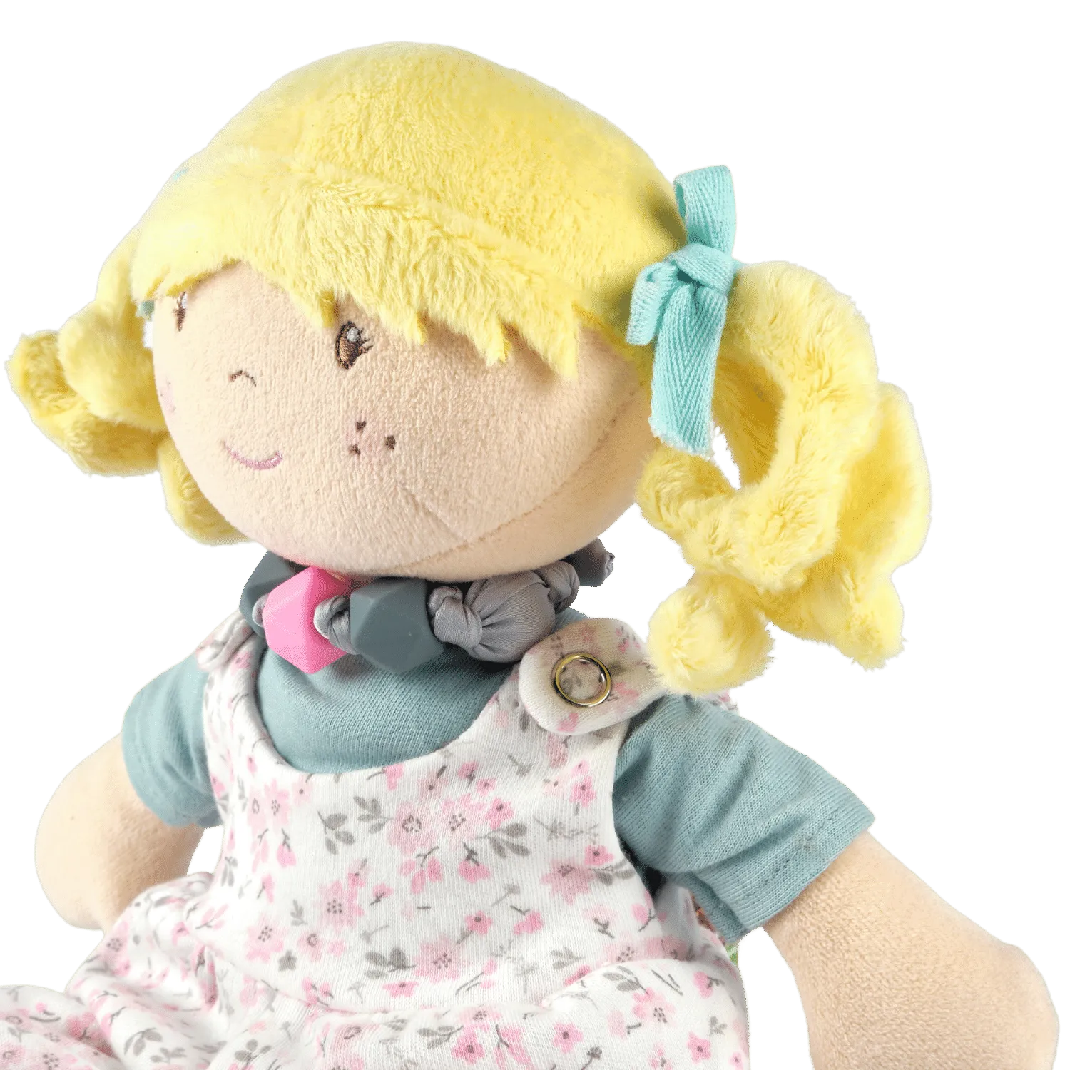 Lucy with Friendship Bracelet in Flower Printed Outfit