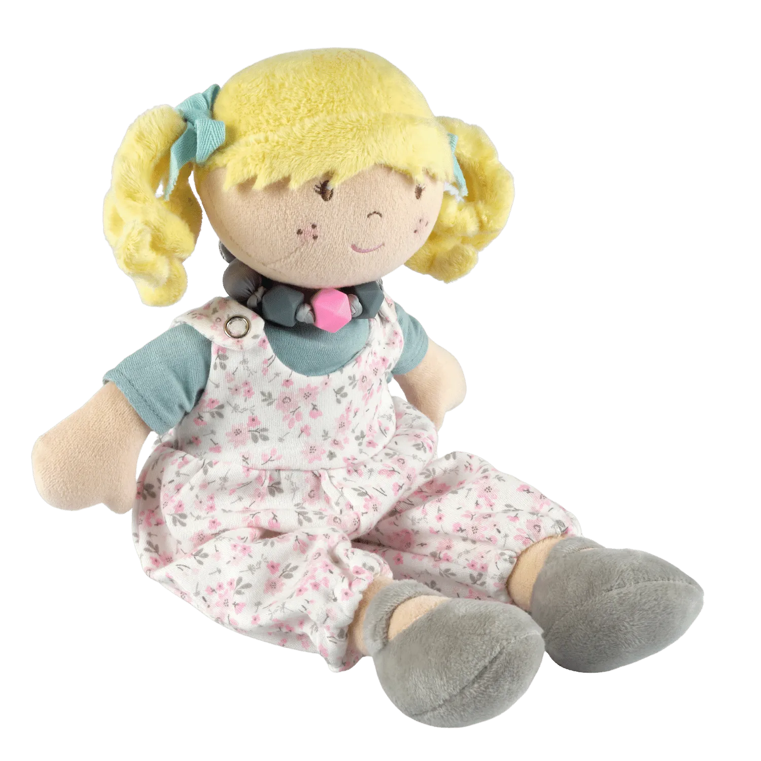 Lucy with Friendship Bracelet in Flower Printed Outfit