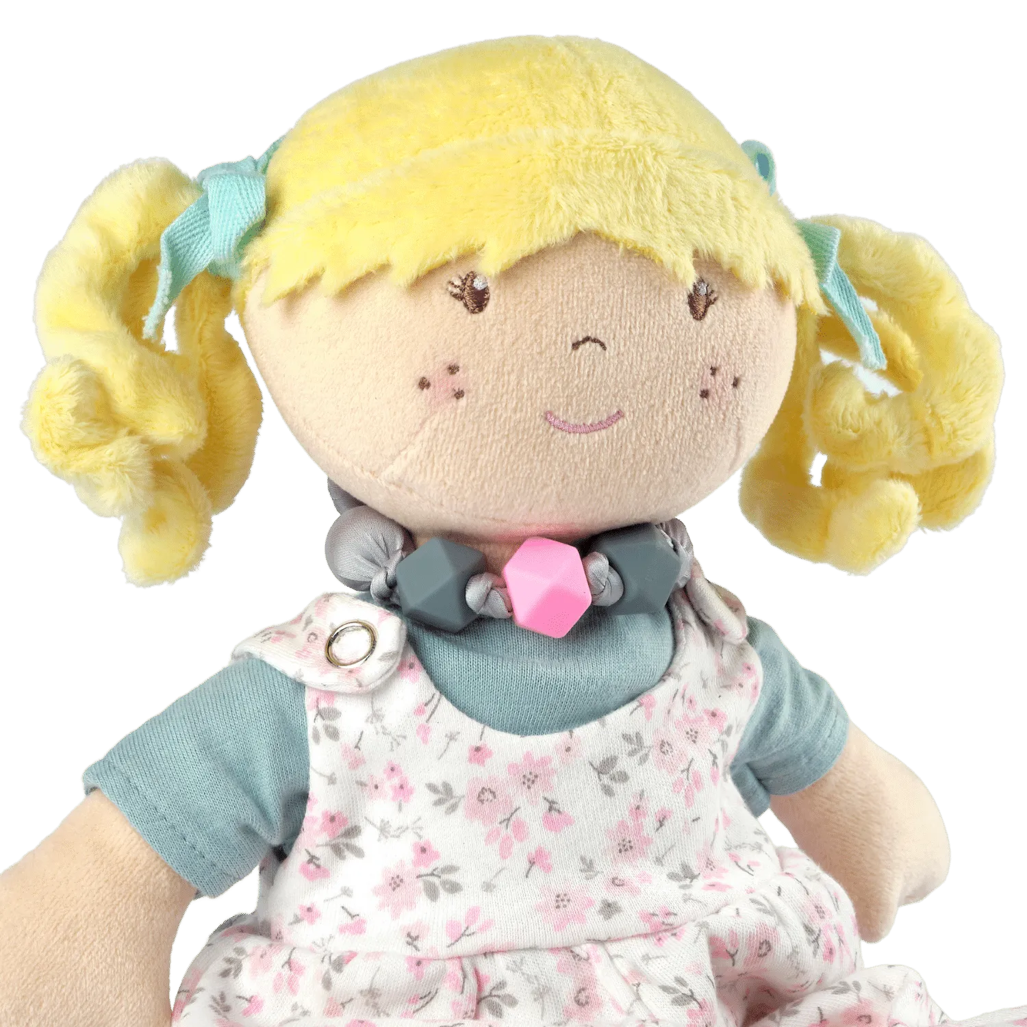 Lucy with Friendship Bracelet in Flower Printed Outfit