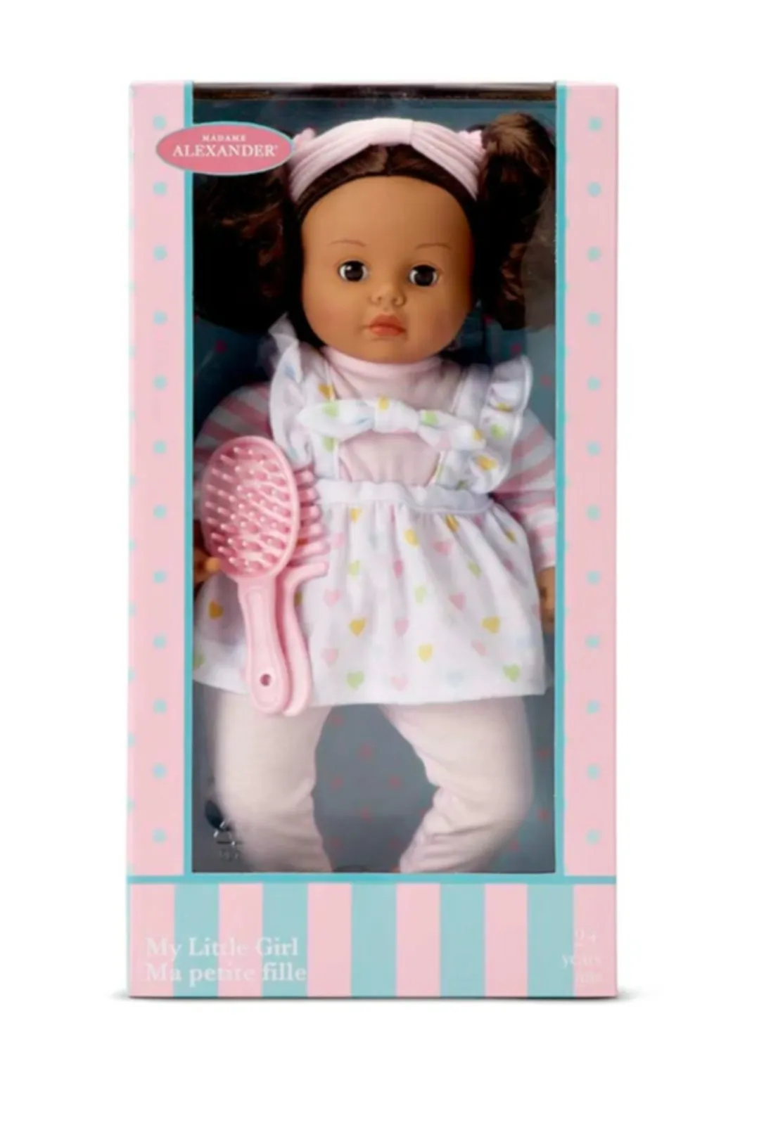 Madame Alexander My Little Girl Polka Dot Pinafore Baby Doll - Medium Skin