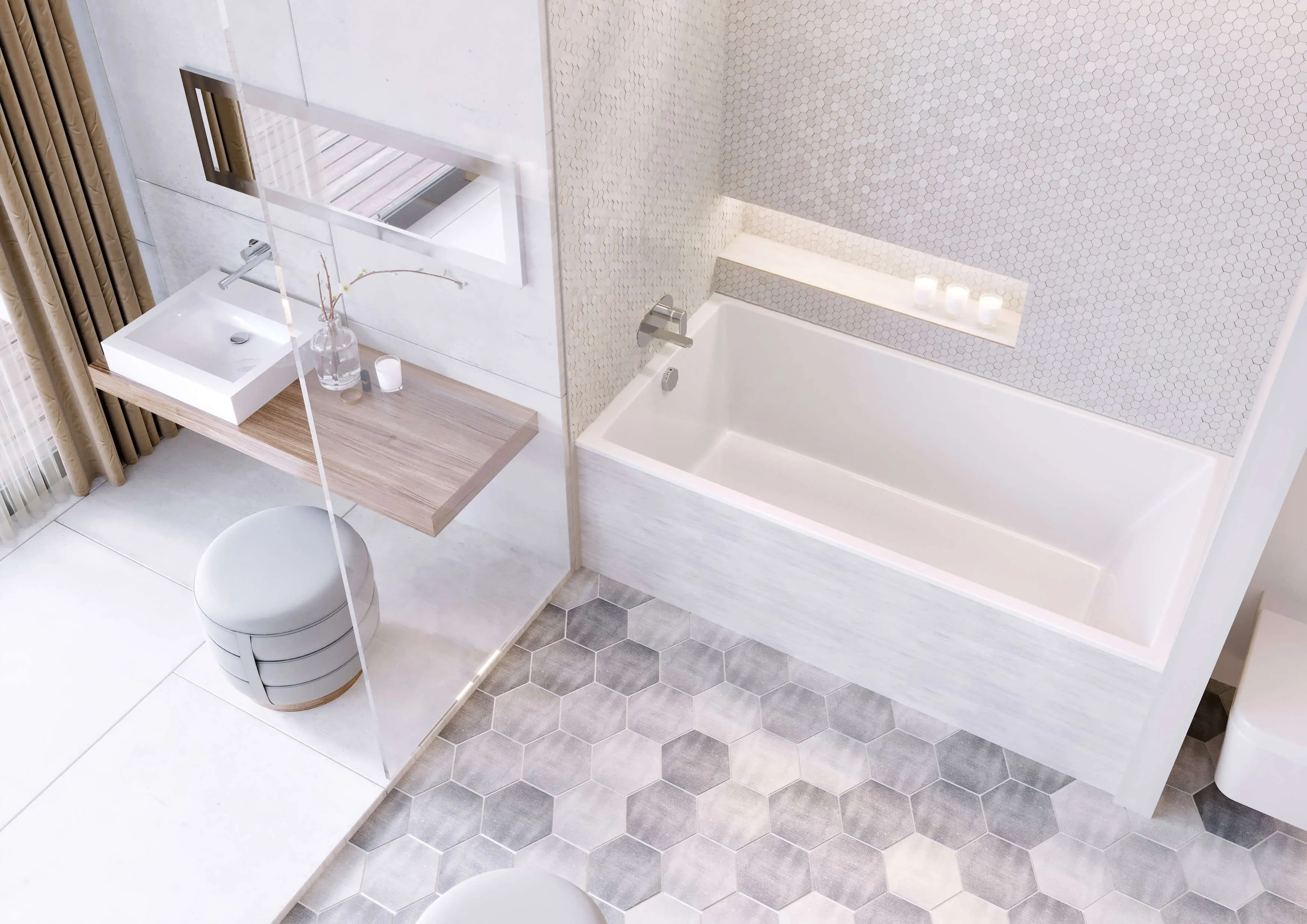 Mirolin Envy 60" x 32" SlimLine Alcove Bathtub