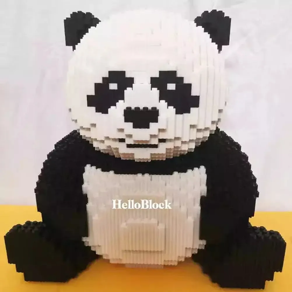MOC NON  7822pcs Creative DIY Animal Cute Panda Mini Diamond Building Blocks Educational Boy toys  3D Model Bricks