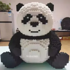 MOC NON  7822pcs Creative DIY Animal Cute Panda Mini Diamond Building Blocks Educational Boy toys  3D Model Bricks