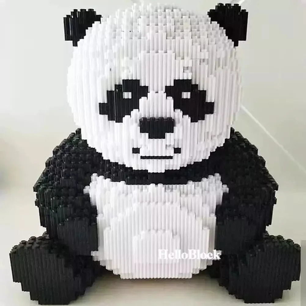 MOC NON  7822pcs Creative DIY Animal Cute Panda Mini Diamond Building Blocks Educational Boy toys  3D Model Bricks