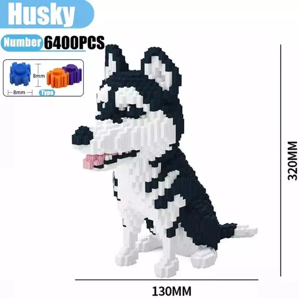 MOC NON  7822pcs Creative DIY Animal Cute Panda Mini Diamond Building Blocks Educational Boy toys  3D Model Bricks