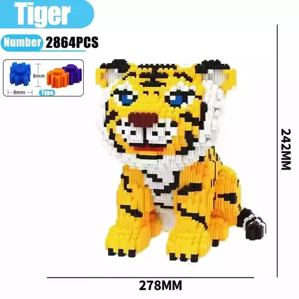 MOC NON  7822pcs Creative DIY Animal Cute Panda Mini Diamond Building Blocks Educational Boy toys  3D Model Bricks