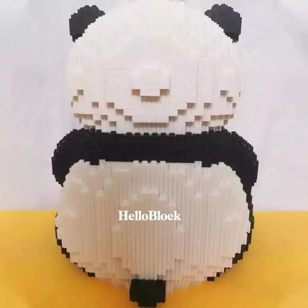 MOC NON  7822pcs Creative DIY Animal Cute Panda Mini Diamond Building Blocks Educational Boy toys  3D Model Bricks
