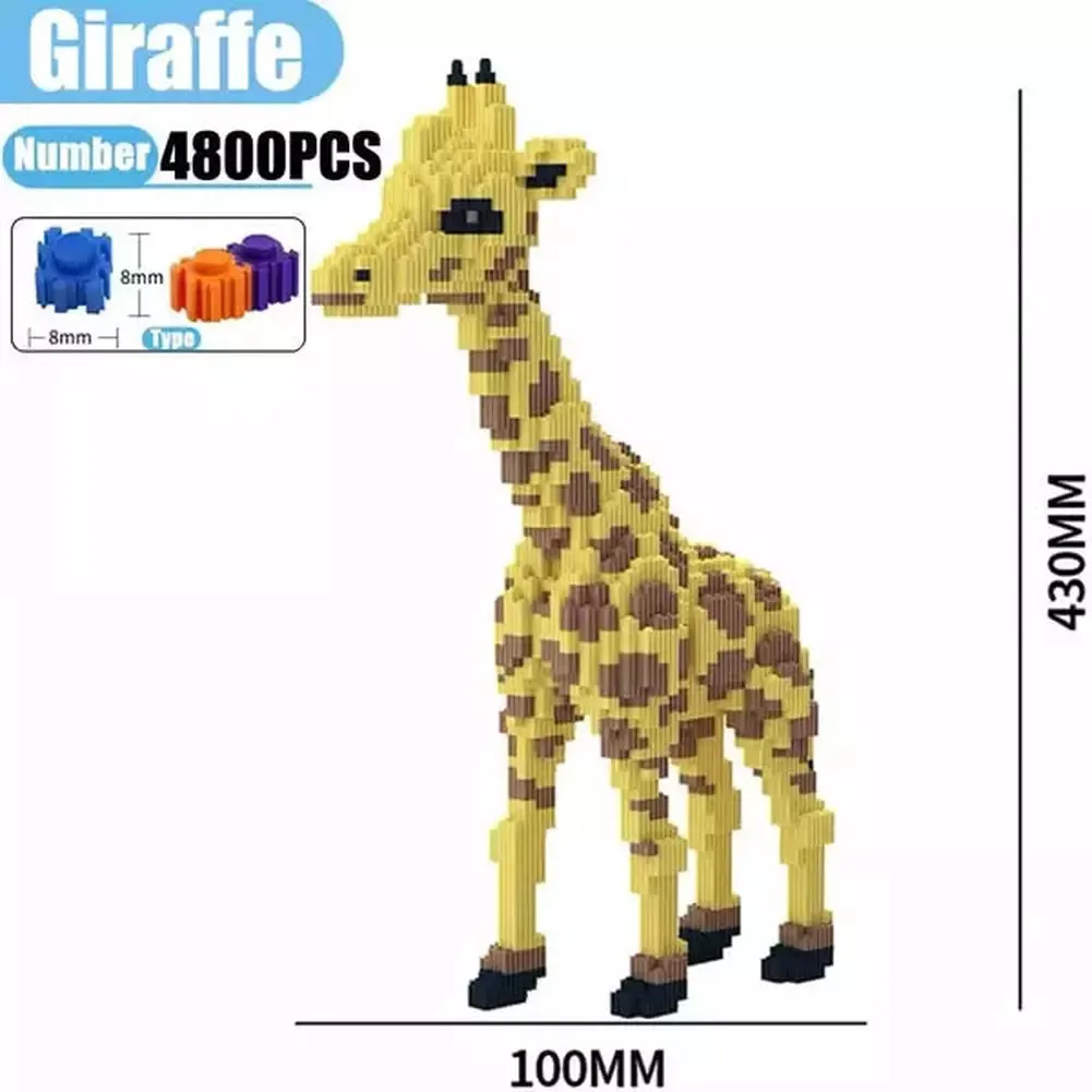 MOC NON  7822pcs Creative DIY Animal Cute Panda Mini Diamond Building Blocks Educational Boy toys  3D Model Bricks