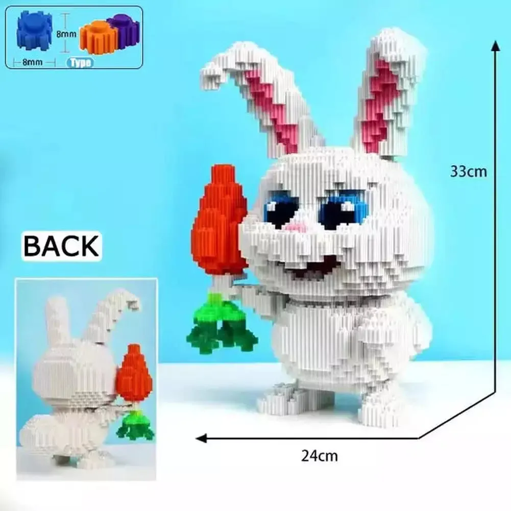MOC NON  7822pcs Creative DIY Animal Cute Panda Mini Diamond Building Blocks Educational Boy toys  3D Model Bricks