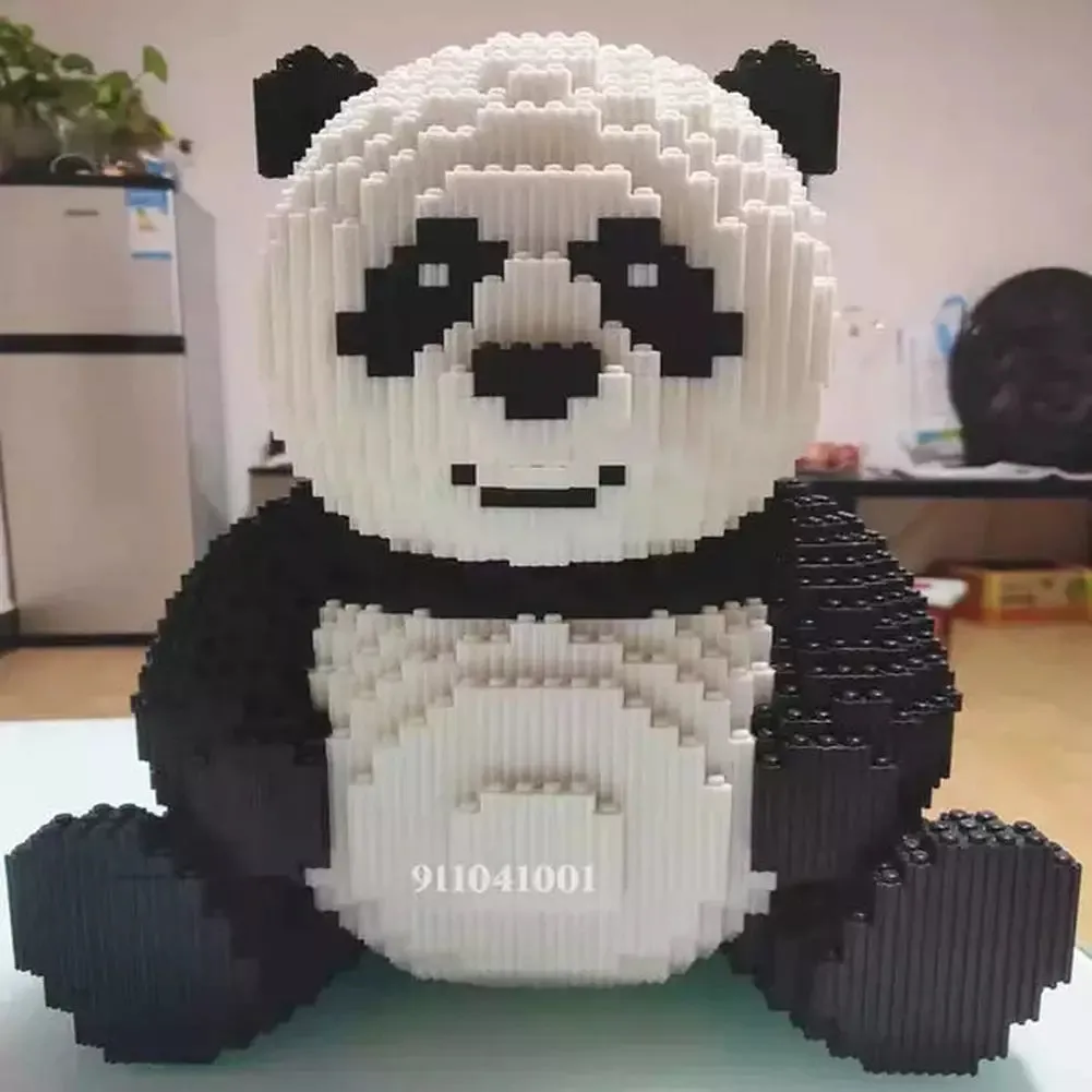 MOC NON  7822pcs Creative DIY Animal Cute Panda Mini Diamond Building Blocks Educational Boy toys  3D Model Bricks
