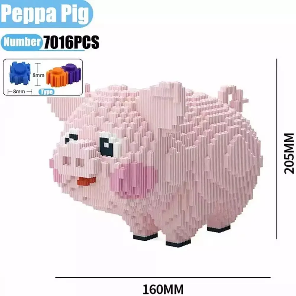 MOC NON  7822pcs Creative DIY Animal Cute Panda Mini Diamond Building Blocks Educational Boy toys  3D Model Bricks