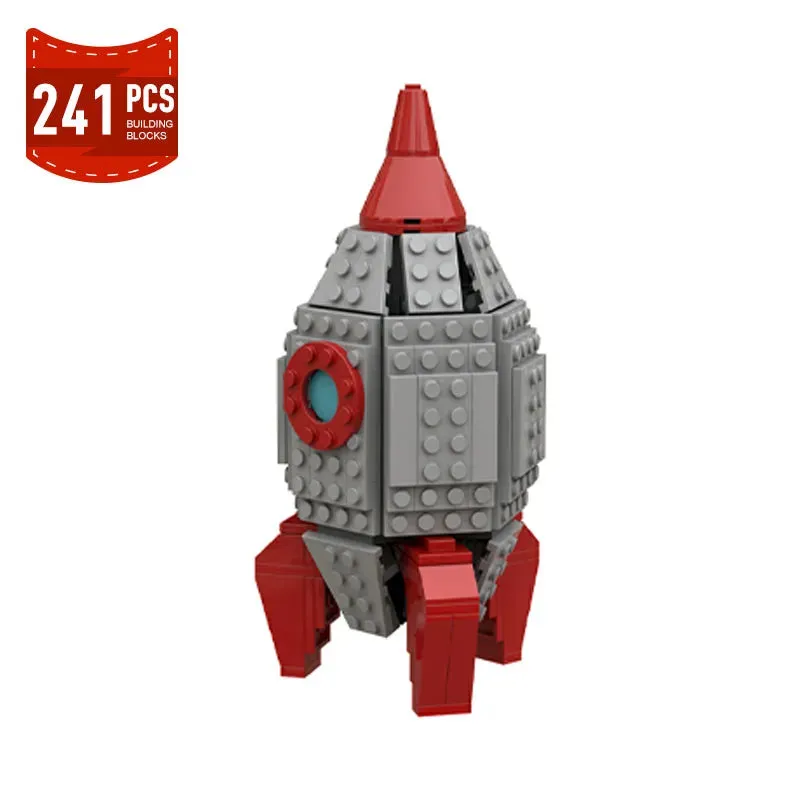 Moc Pikmined S.S. Dolphin Ship Rocket Building Block Set Anime Cartoon Space Rocket Freight Aircraft Brick Toys Xmas Gifts