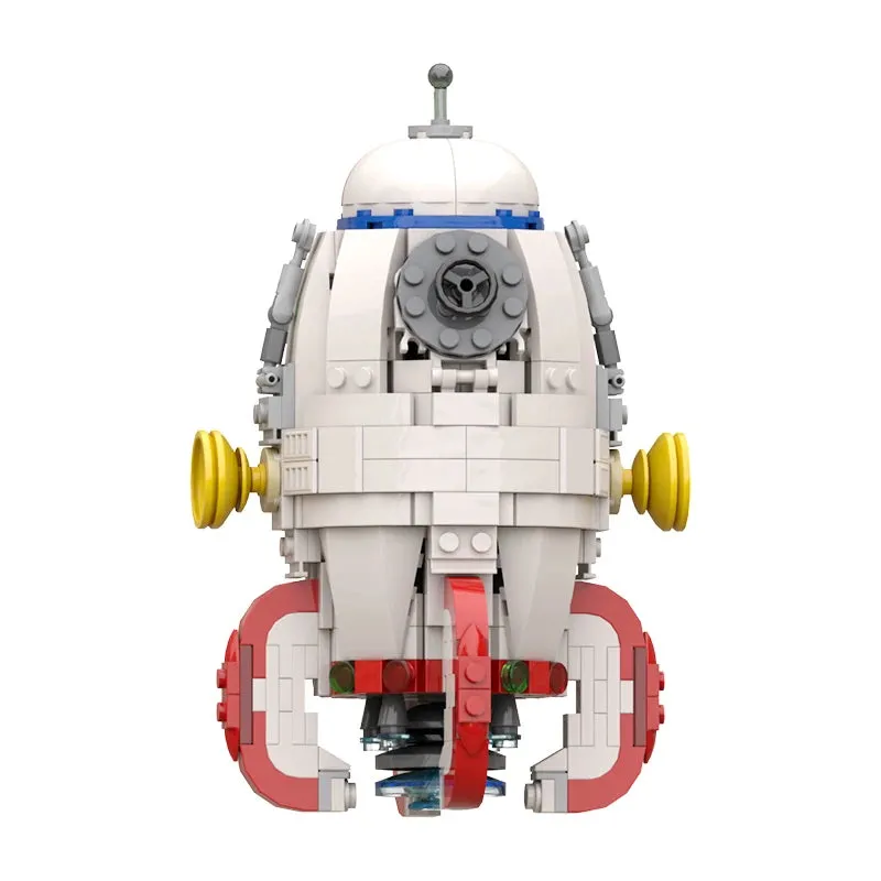 Moc Pikmined S.S. Dolphin Ship Rocket Building Block Set Anime Cartoon Space Rocket Freight Aircraft Brick Toys Xmas Gifts
