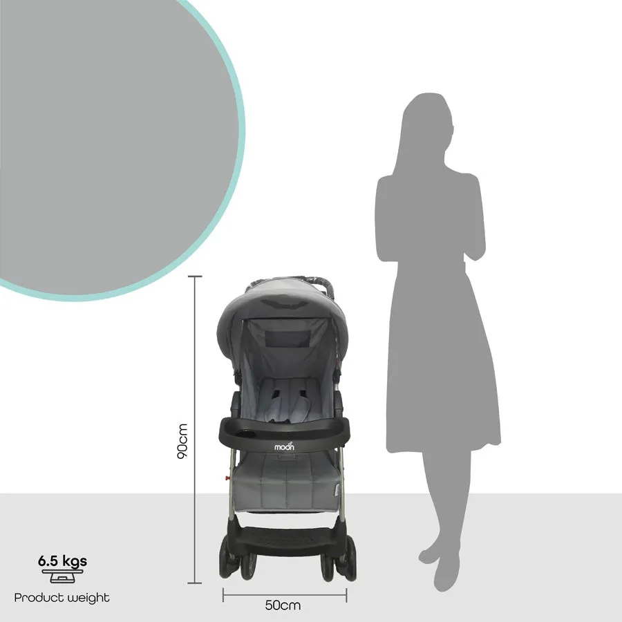 Moon Bezik - One Fold Stroller (Mid Grey)