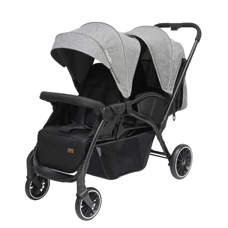 Moon Dois Twin Stroller (Grey)