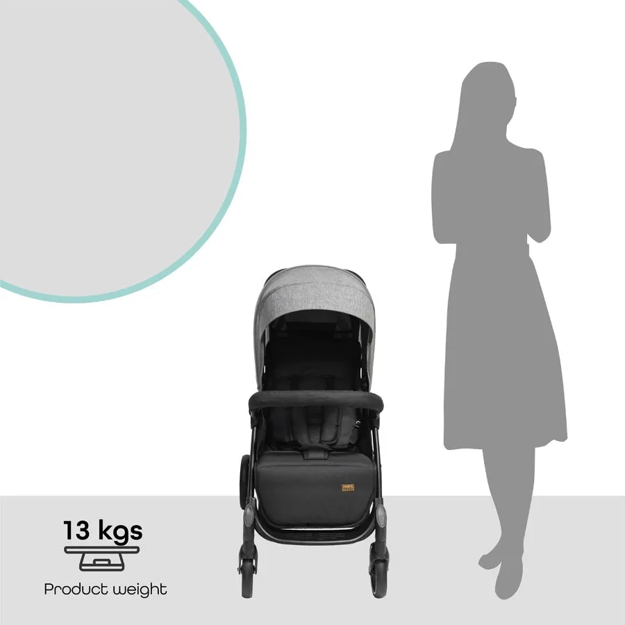 Moon Dois Twin Stroller (Grey)