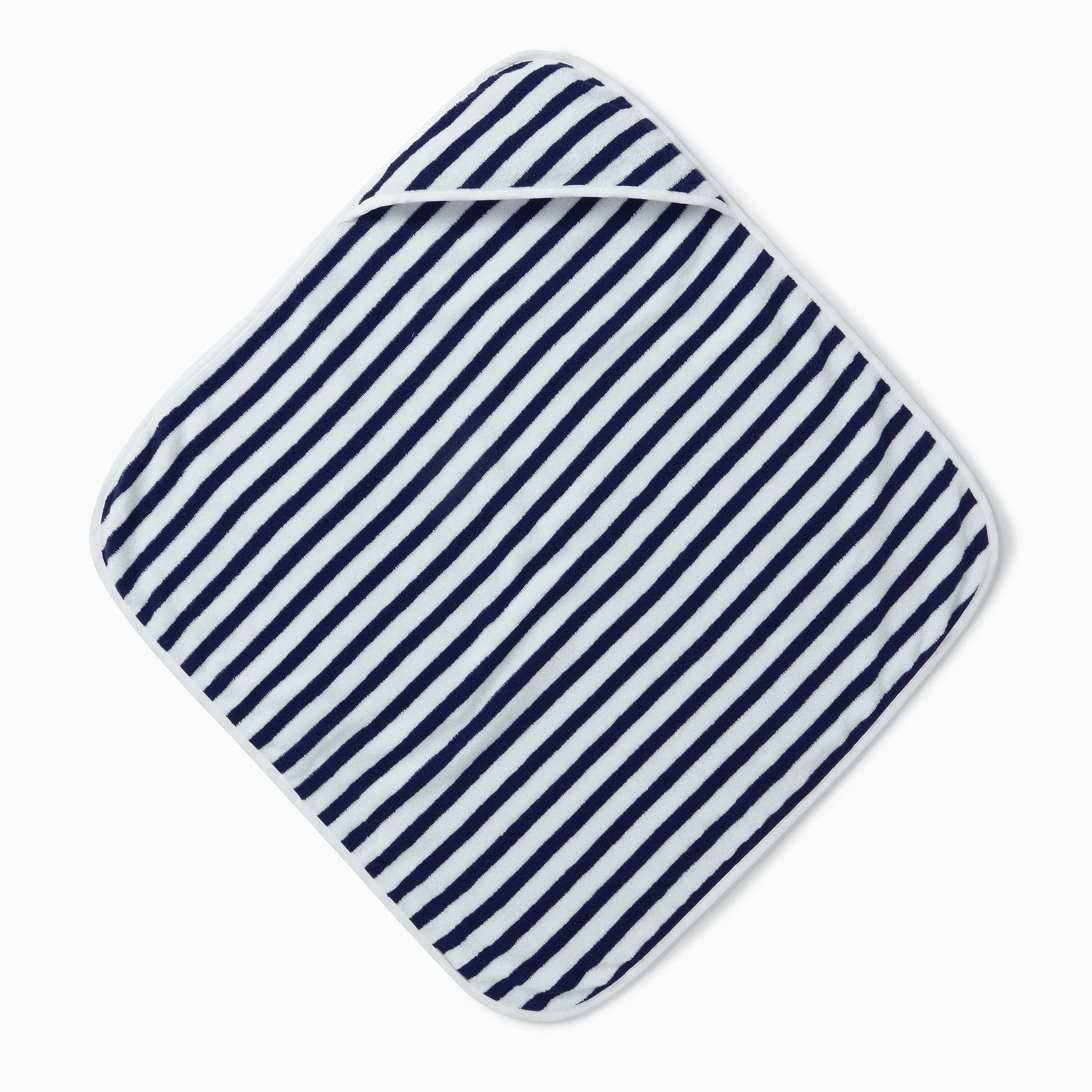 Navy Stripe Hooded Baby Bath Towel