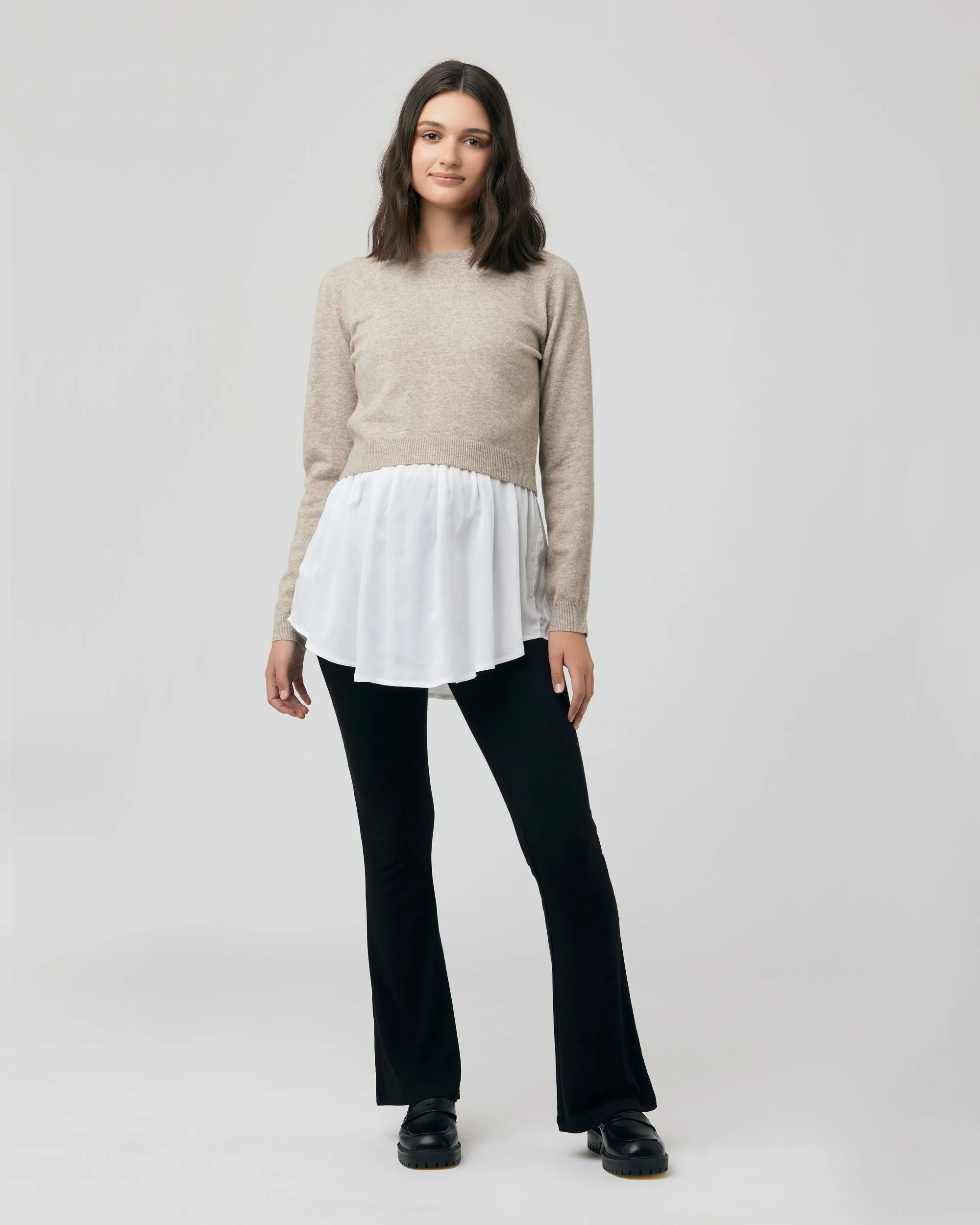 Organic Jersey Flare Pant Black
