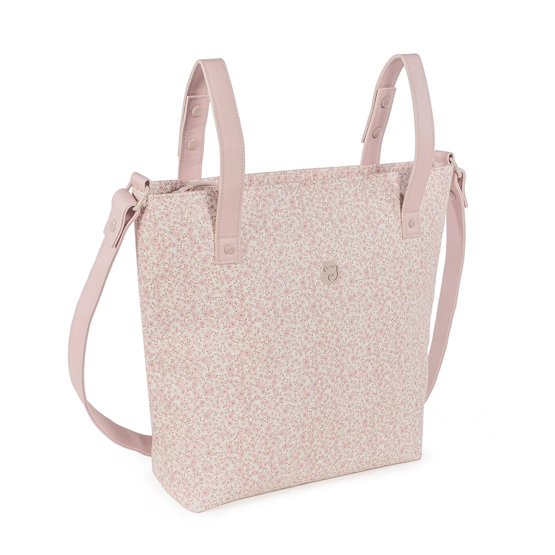 Pasito a Pasito Flower Mellow Pink Stroller Caddy Diaper Changing Bag