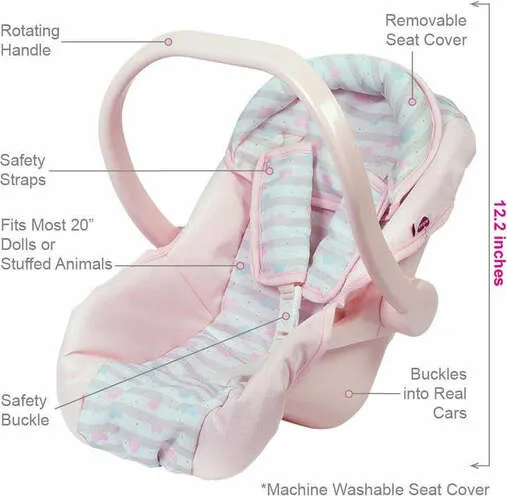 Pastel Pink Car Seat Carrier