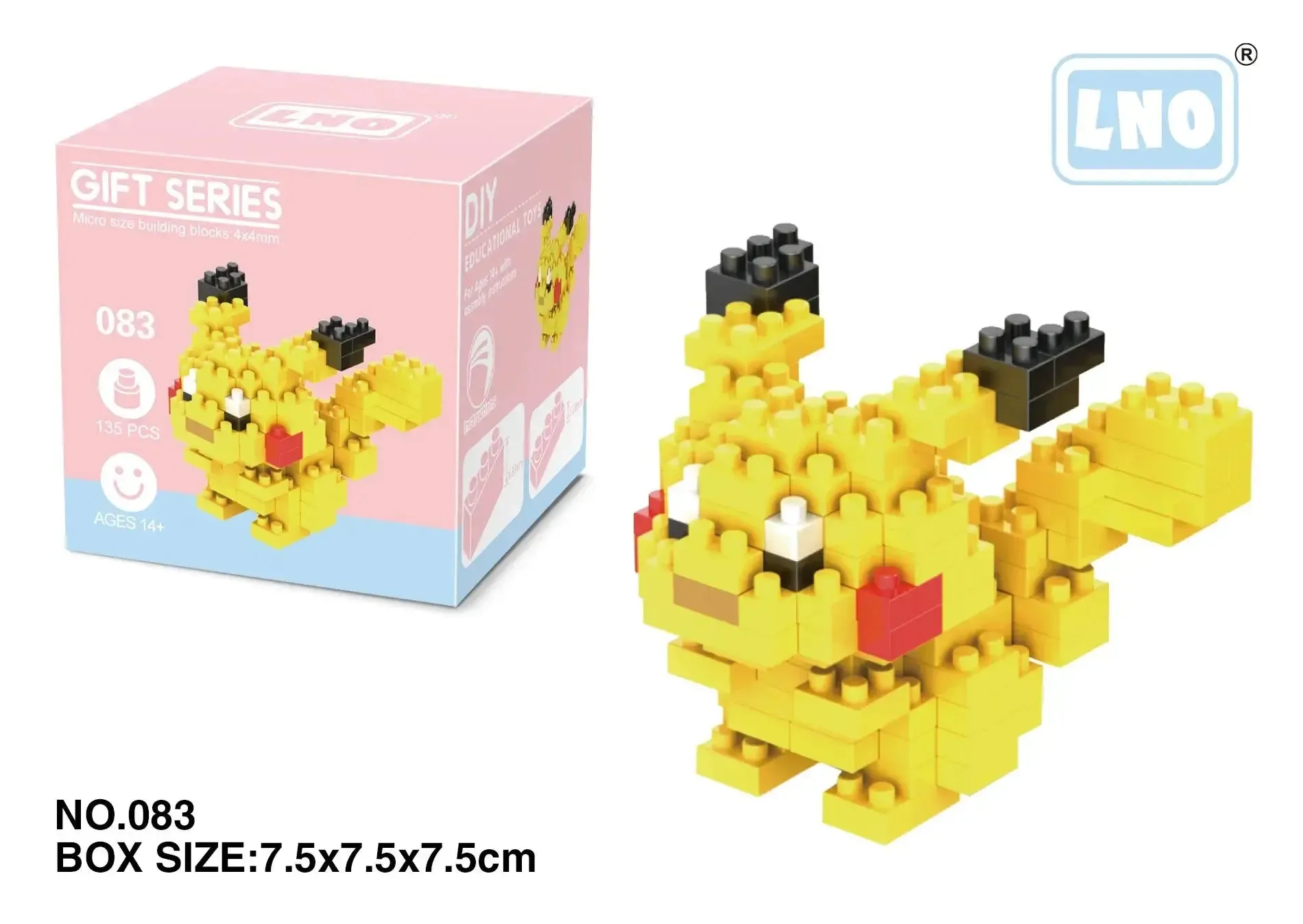 Pokémon Blocks: Small Cartoon Mini Building Blocks featuring Pikachu, Charizard, Eevee, Mewtwo - Anime Assembled Action Model Dolls Toys.