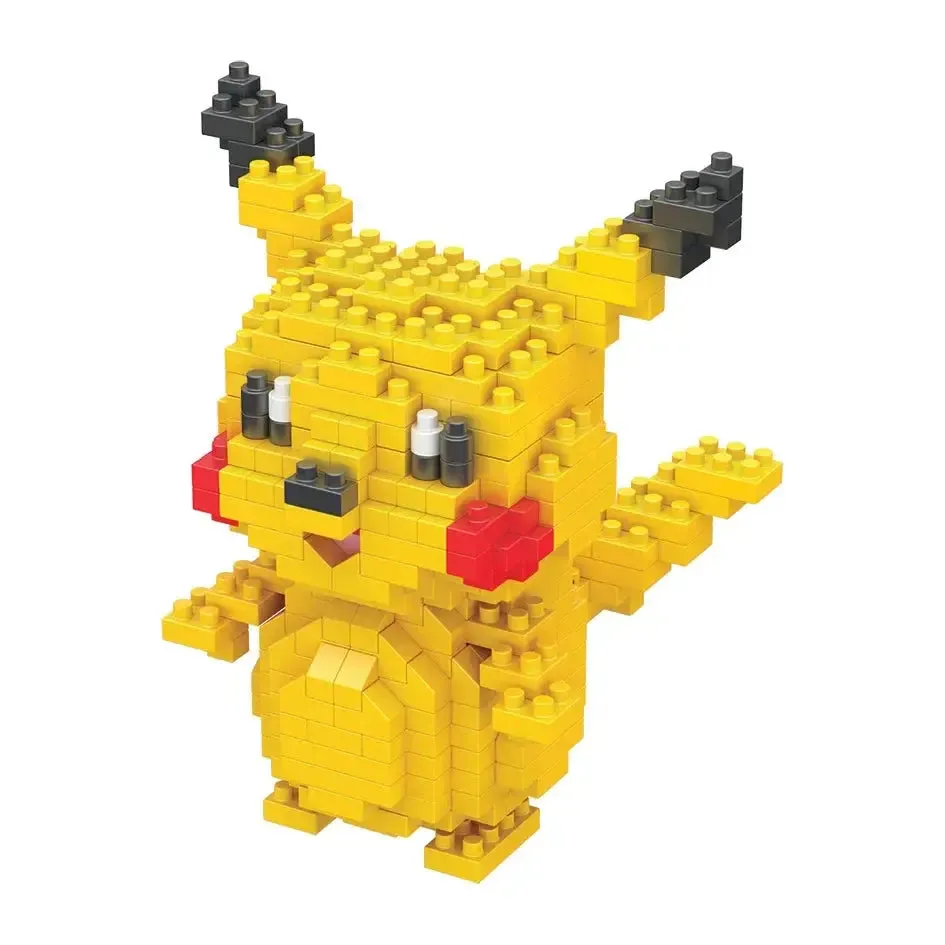 Pokémon Blocks: Small Cartoon Mini Building Blocks featuring Pikachu, Charizard, Eevee, Mewtwo - Anime Assembled Action Model Dolls Toys.