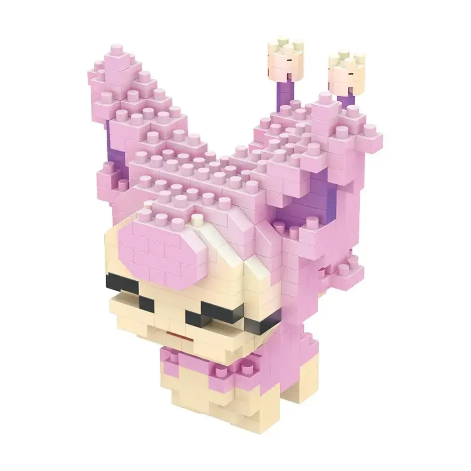 Pokémon Blocks: Small Cartoon Mini Building Blocks featuring Pikachu, Charizard, Eevee, Mewtwo - Anime Assembled Action Model Dolls Toys.