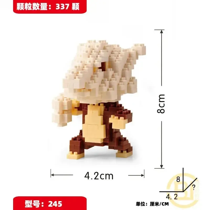 Pokémon Blocks: Small Cartoon Mini Building Blocks featuring Pikachu, Charizard, Eevee, Mewtwo - Anime Assembled Action Model Dolls Toys.