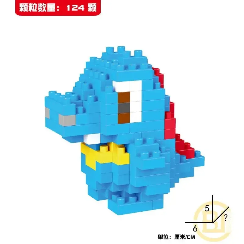 Pokémon Blocks: Small Cartoon Mini Building Blocks featuring Pikachu, Charizard, Eevee, Mewtwo - Anime Assembled Action Model Dolls Toys.